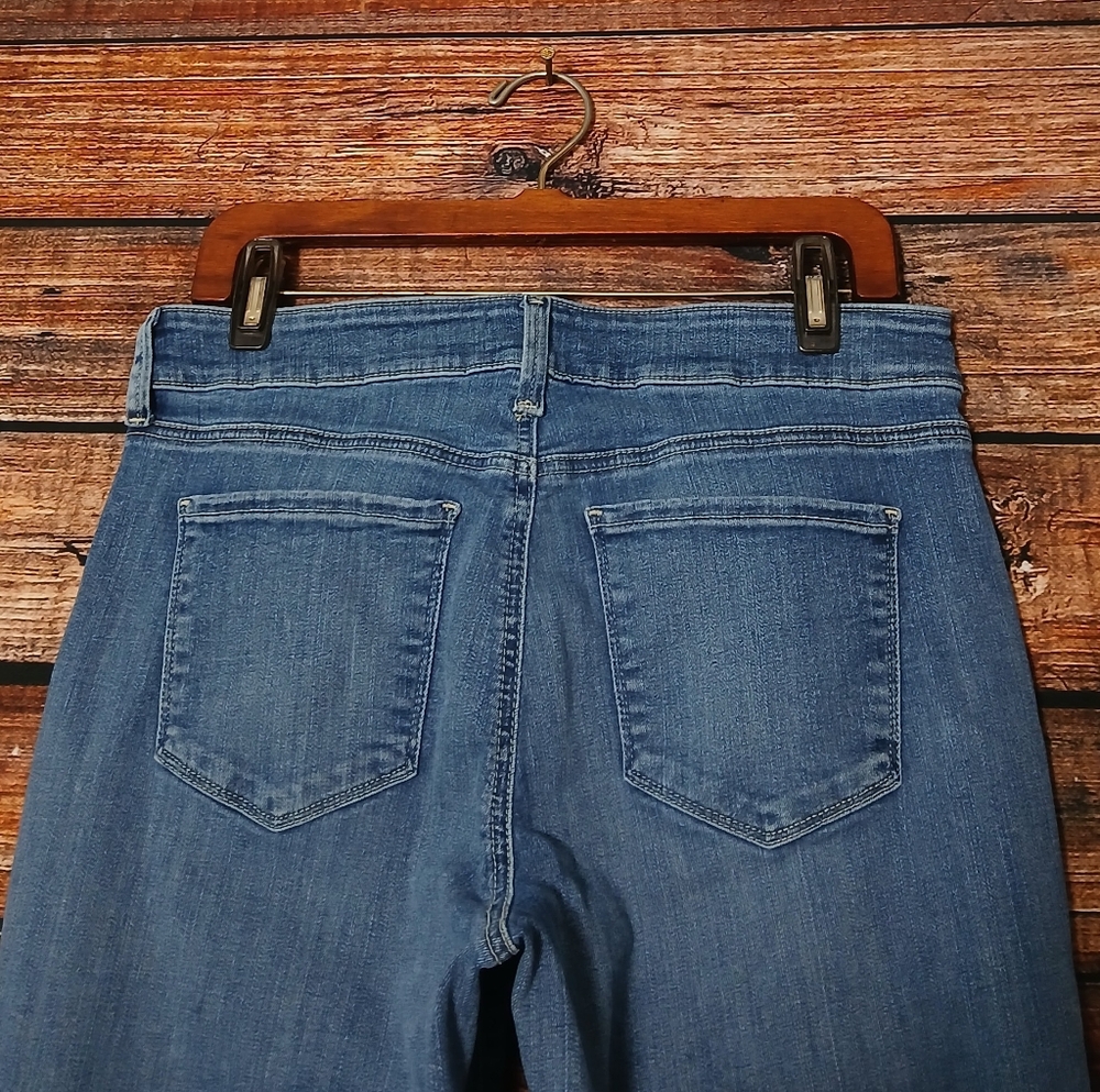NYDJ Jeans 8 Marilyn Straight Mid Rise Blue Denim Stretch - Picture 5 of 9
